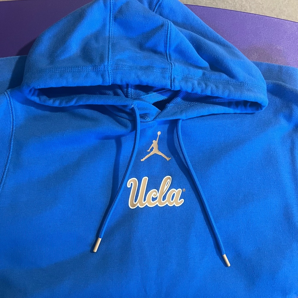 Blue UCLA Hoodie with Jumpman Logo